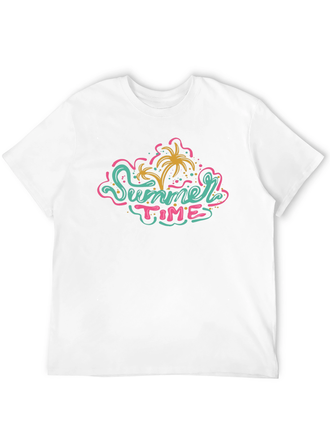 Summer Time Graphic Tee - Black Casual T-Shirt