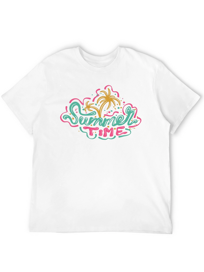 Summer Time Graphic Tee - Black Casual T-Shirt