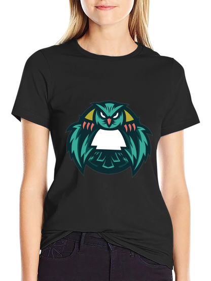 Cool Owl Graphic Black T-Shirt