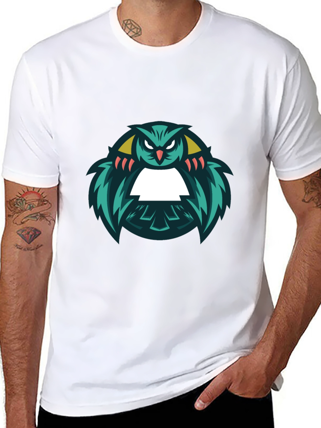 Cool Owl Graphic Black T-Shirt