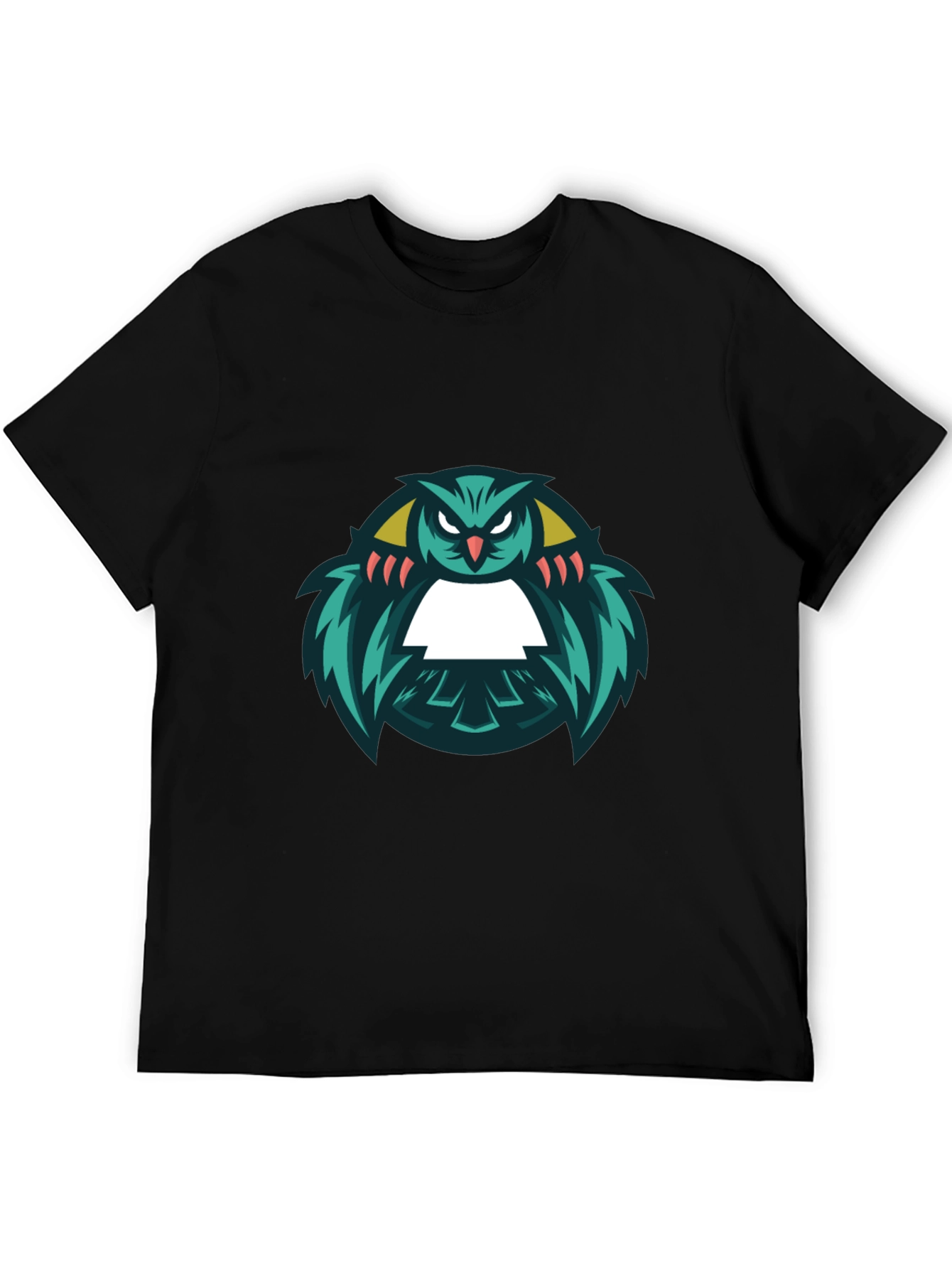Cool Owl Graphic Black T-Shirt