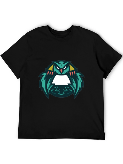 Cool Owl Graphic Black T-Shirt