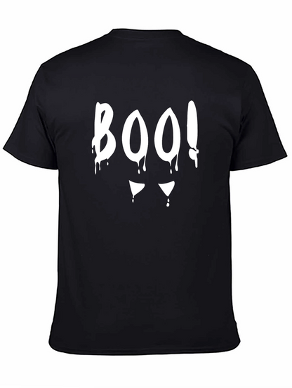 Boo! Halloween Graphic Tee - Black Cotton T-Shirt