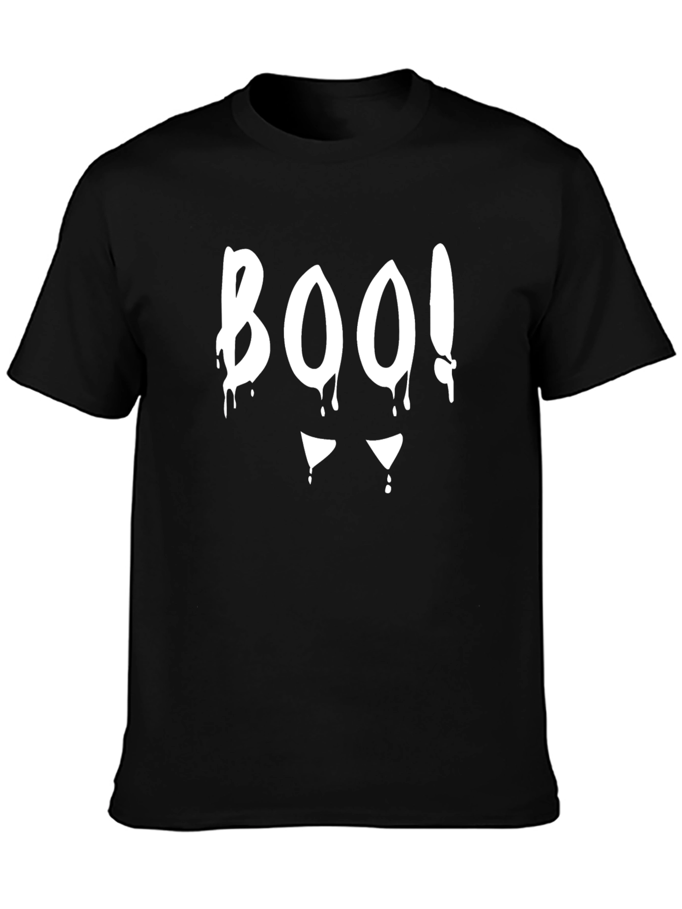 Boo! Halloween Graphic Tee - Black Cotton T-Shirt