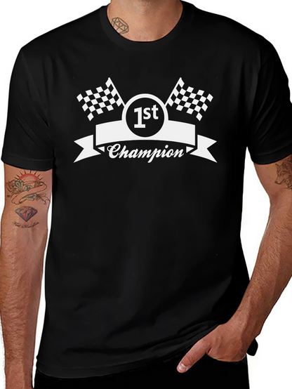1st Champion Racing T-Shirt - Black Graphic Tee