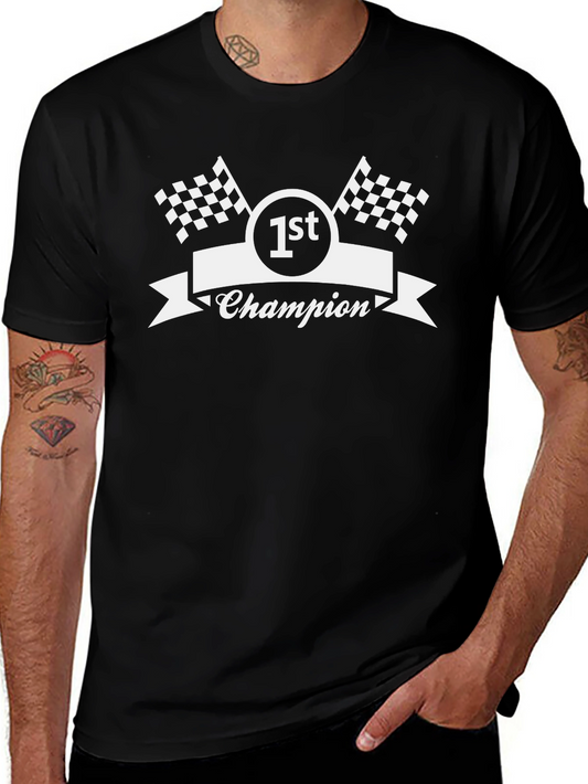 1st Champion Racing T-Shirt - Black Graphic Tee