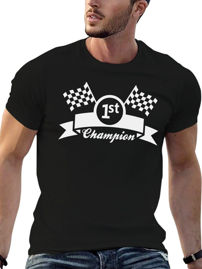1st Champion Racing T-Shirt - Black Graphic Tee