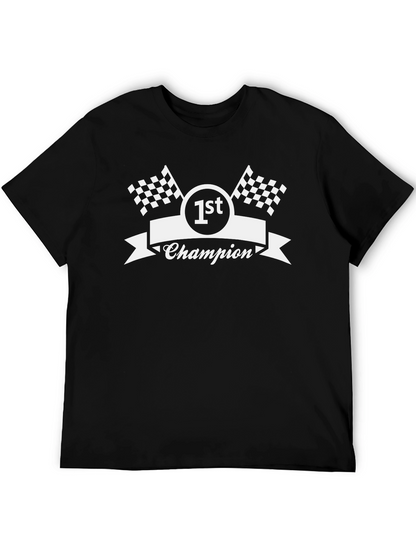 1st Champion Racing T-Shirt - Black Graphic Tee