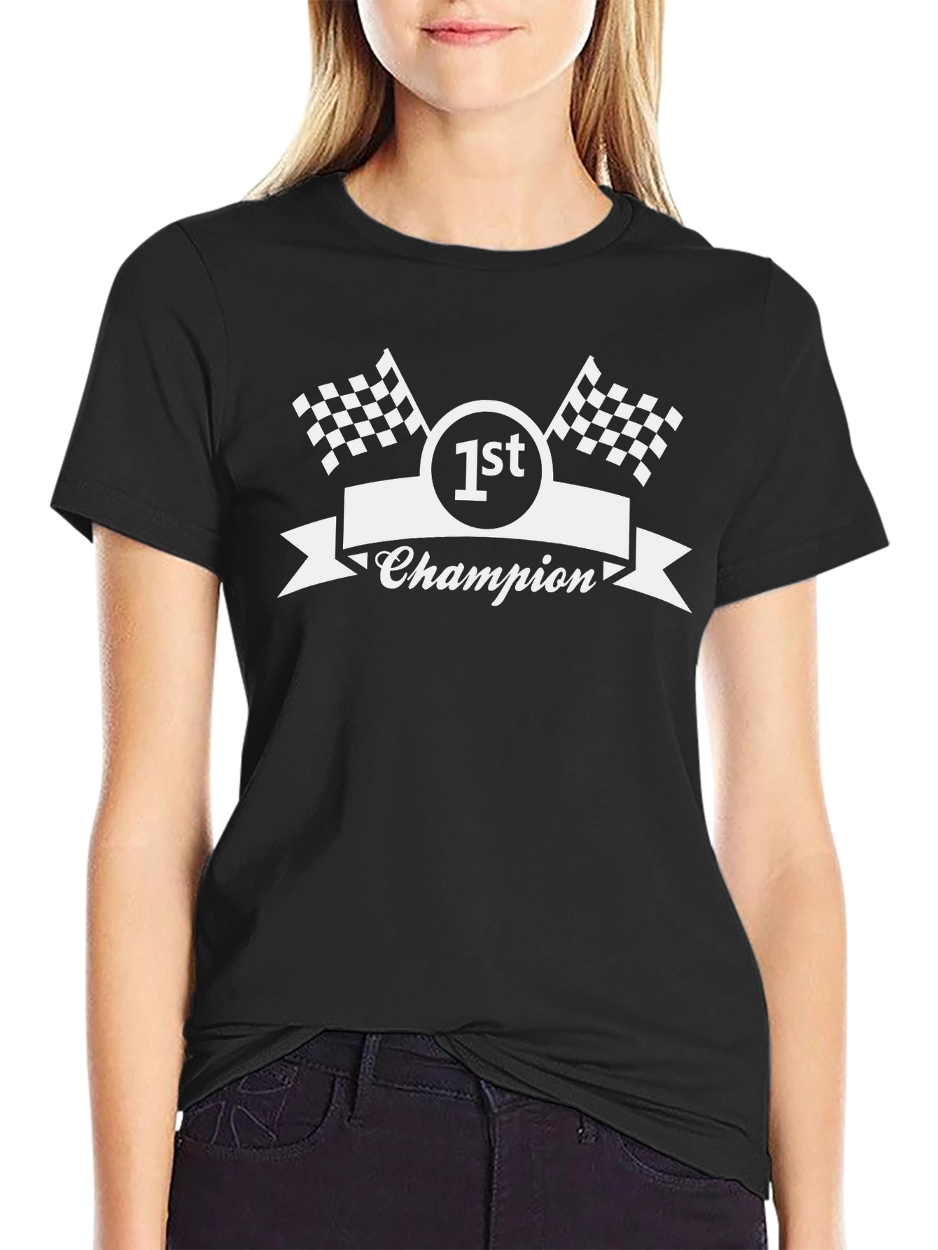 1st Champion Racing T-Shirt - Black Graphic Tee