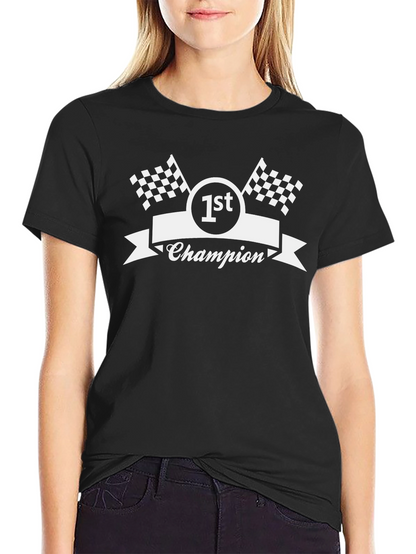 1st Champion Racing T-Shirt - Black Graphic Tee