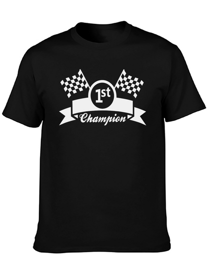 1st Champion Racing T-Shirt - Black Graphic Tee