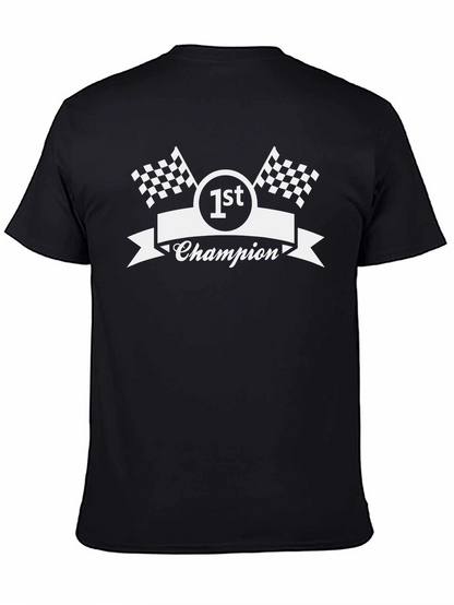 1st Champion Racing T-Shirt - Black Graphic Tee