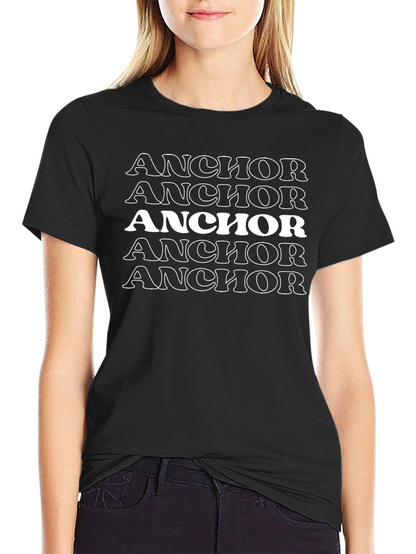 Anchor Graphic Tee - Stylish Black T-Shirt