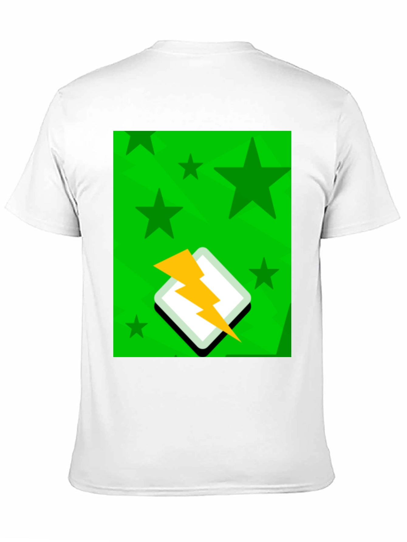 Starry Lightning Bolt Graphic Tee - Casual Style