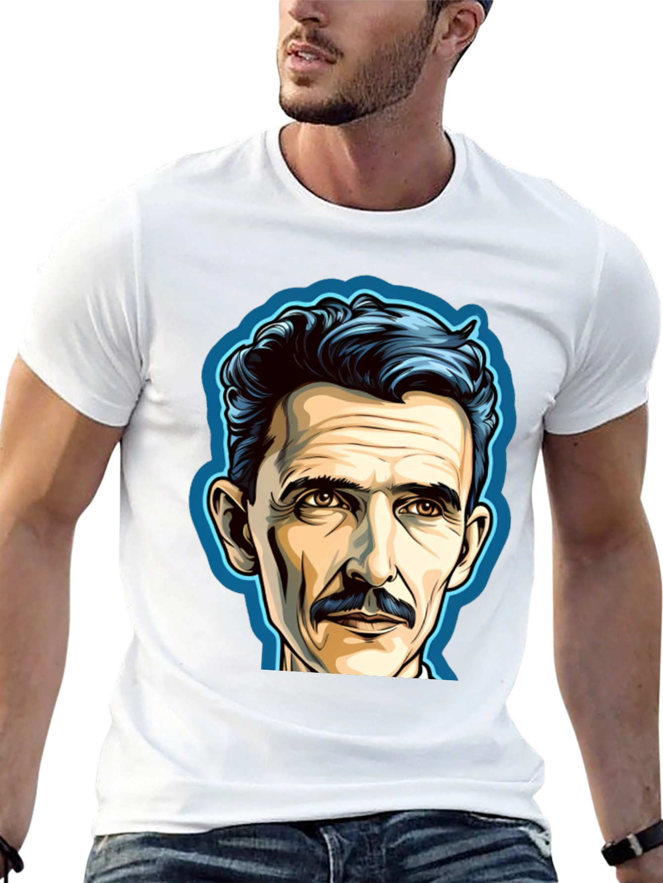 Nikola Tesla Portrait Graphic T-Shirt