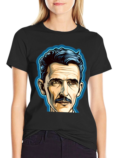 Nikola Tesla Portrait Graphic T-Shirt