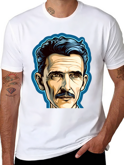Nikola Tesla Portrait Graphic T-Shirt
