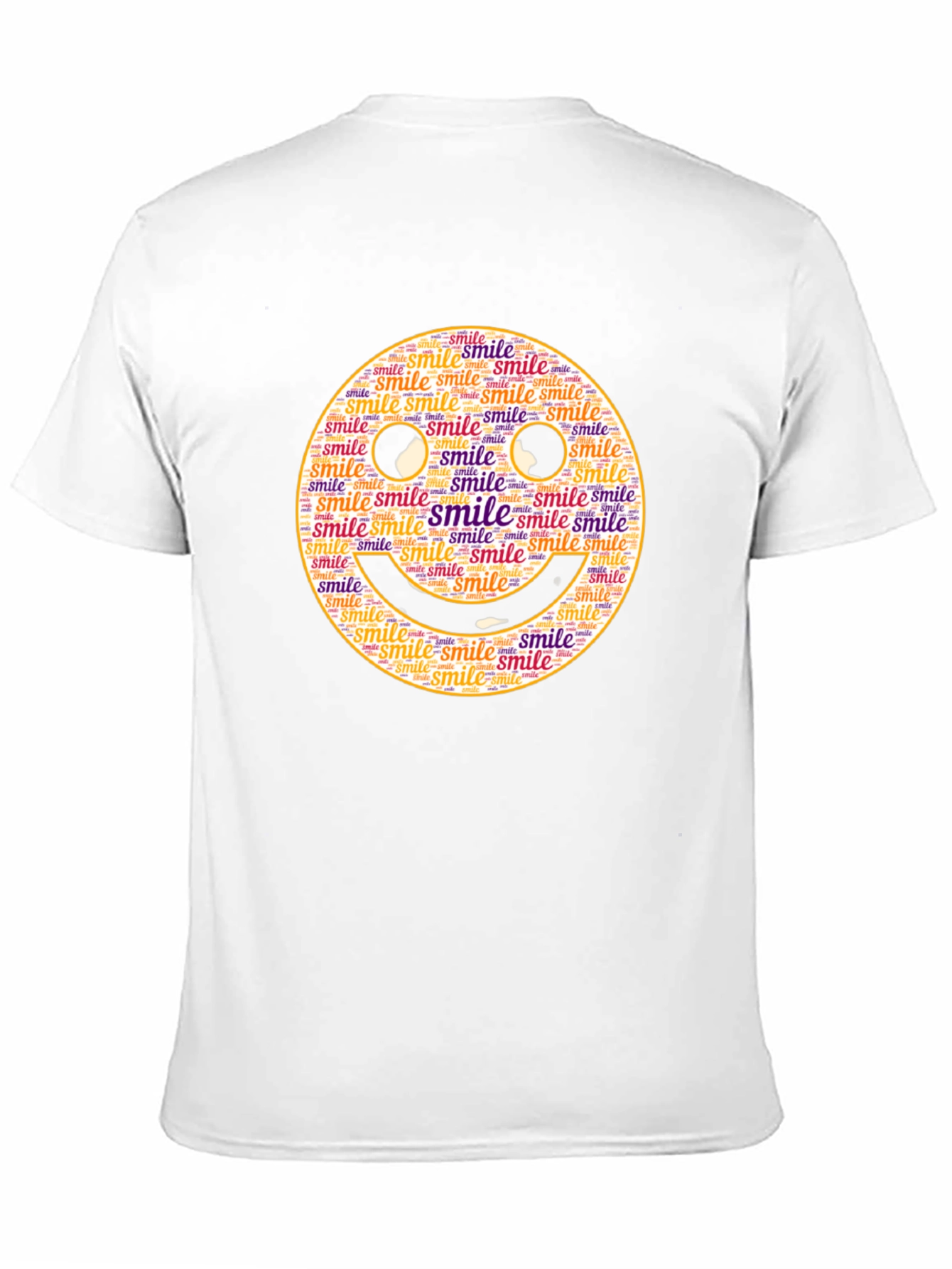 Smiley Face Word Art Black T-Shirt