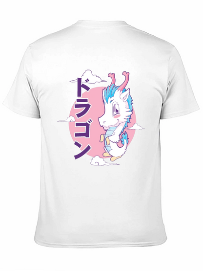 Anime Dragon Graphic T-Shirt - Black