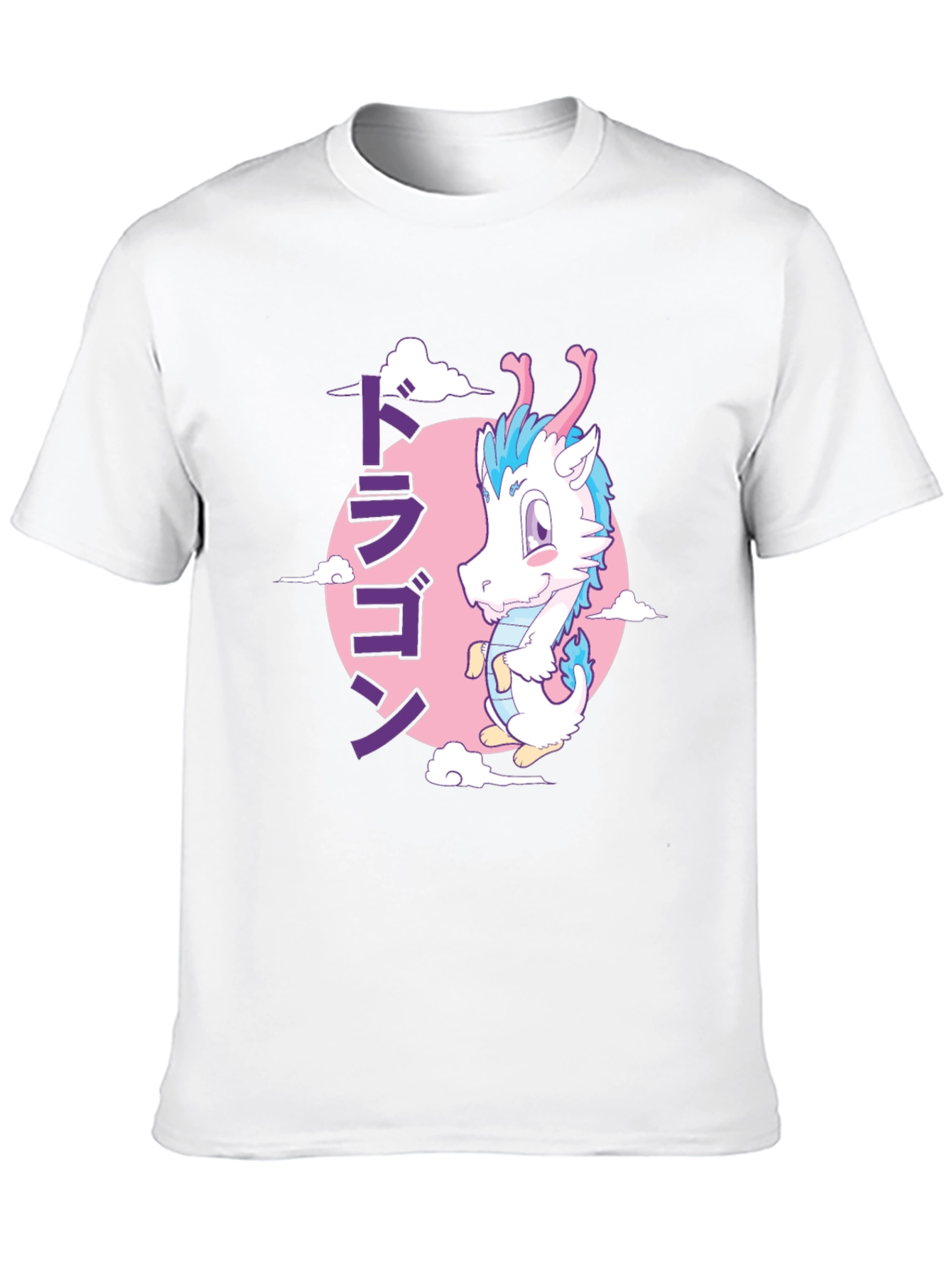 Anime Dragon Graphic T-Shirt - Black