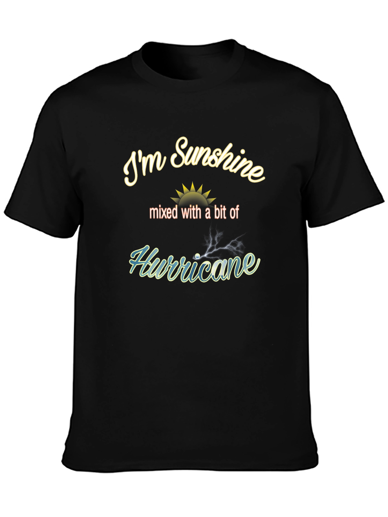 Sunshine Hurricane Mens Black Graphic Tee