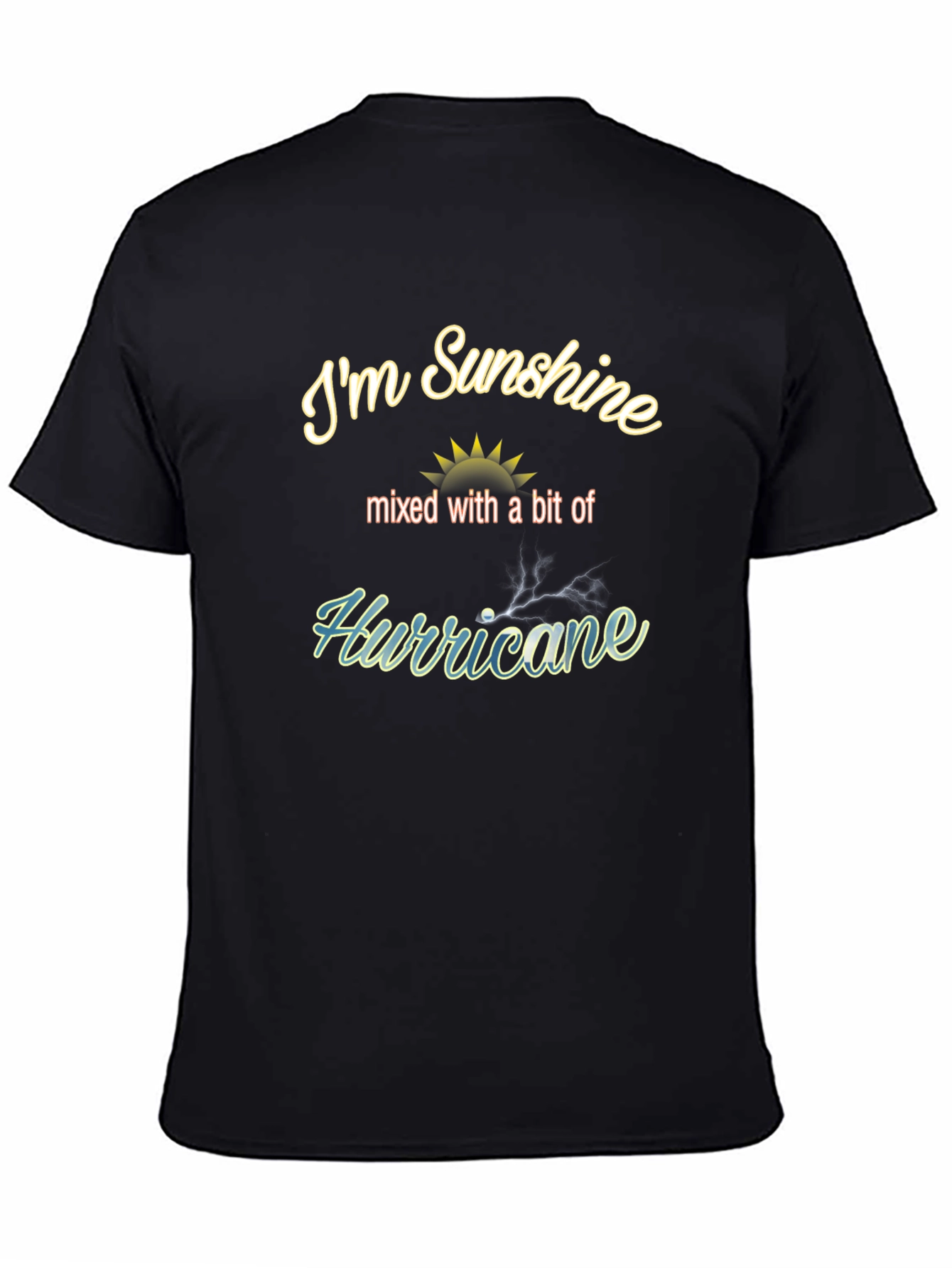 Sunshine Hurricane Mens Black Graphic Tee