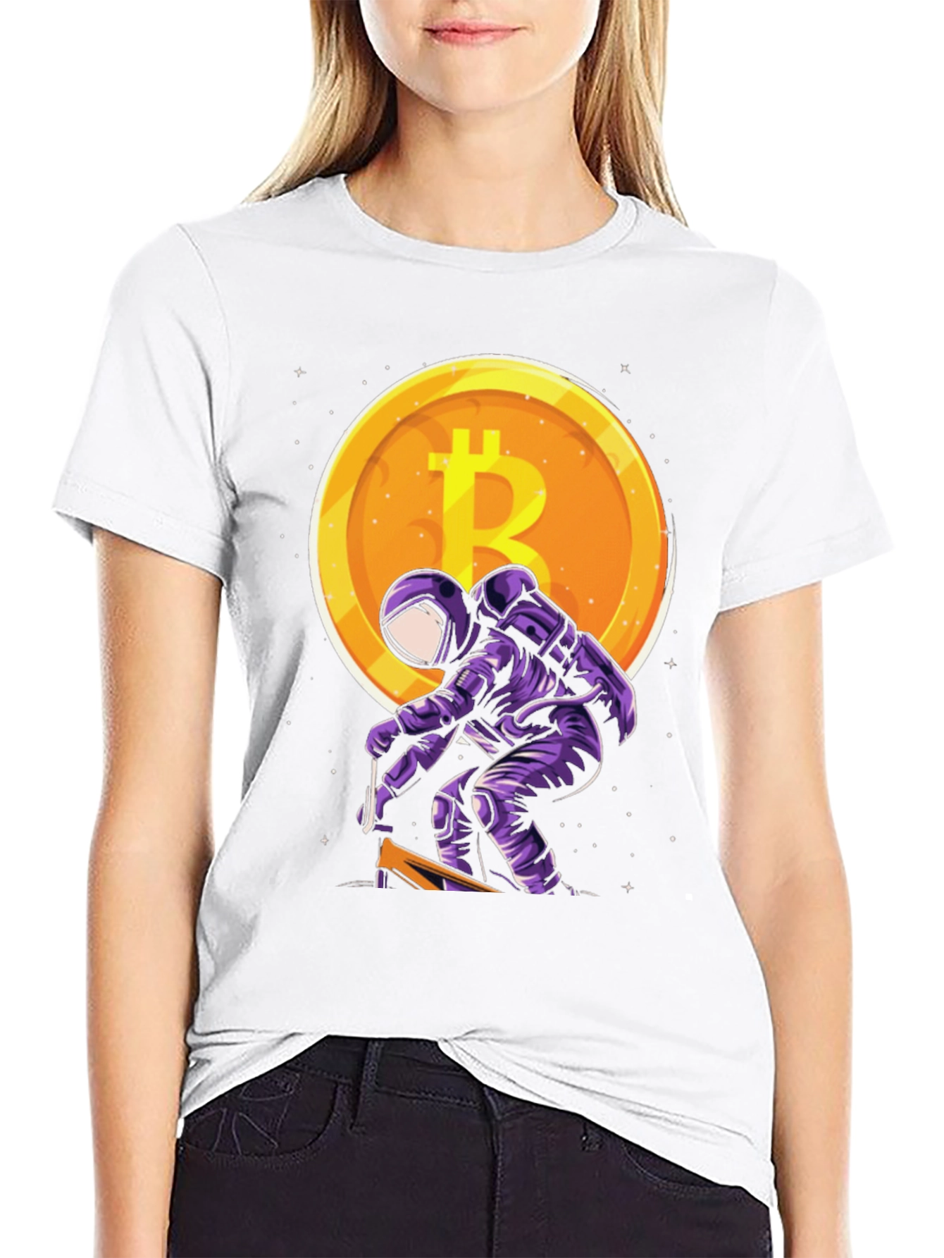 Bitcoin Astronaut T-Shirt - Crypto Moon Mission Tee