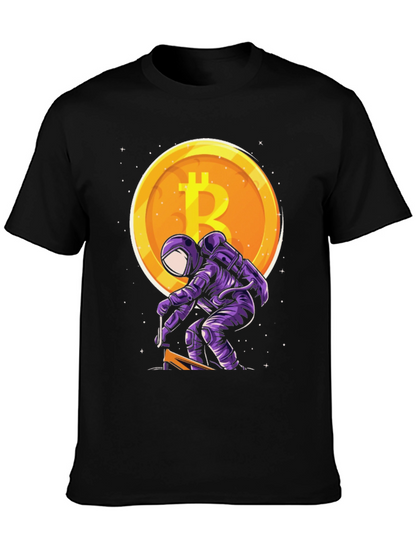 Bitcoin Astronaut T-Shirt - Crypto Moon Mission Tee