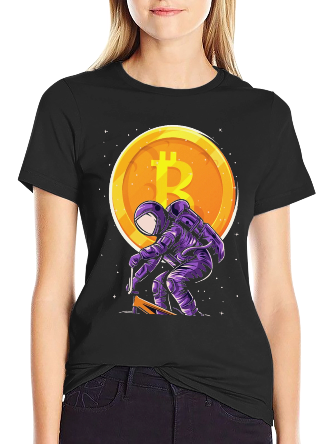 Bitcoin Astronaut T-Shirt - Crypto Moon Mission Tee