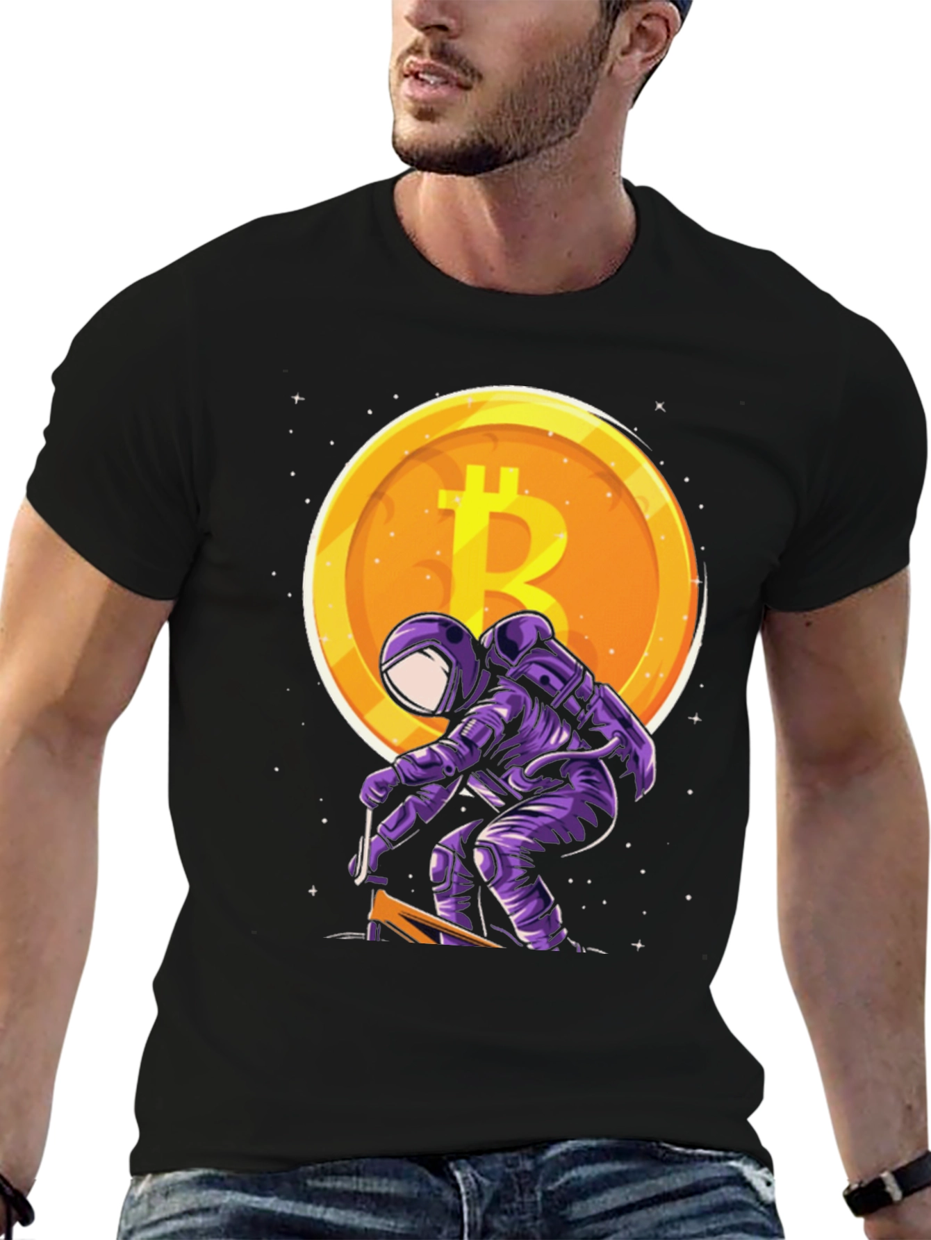 Bitcoin Astronaut T-Shirt - Crypto Moon Mission Tee