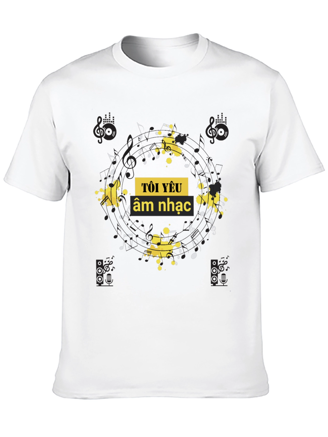 Music Lover Black Graphic Tee