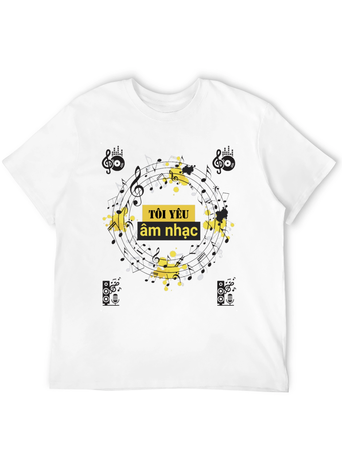 Music Lover Black Graphic Tee