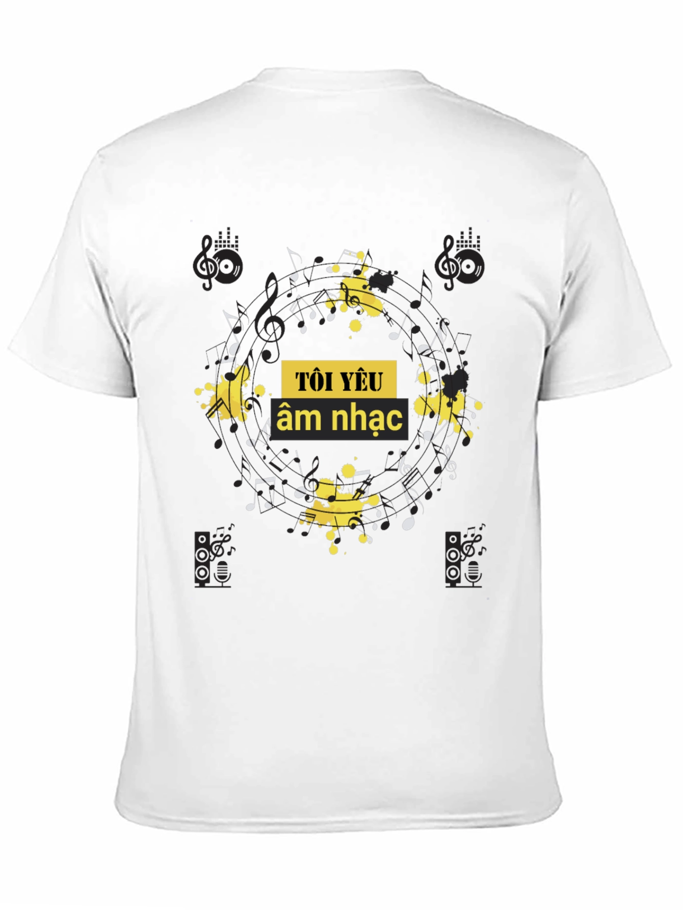 Music Lover Black Graphic Tee