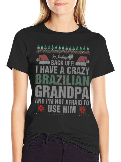 Crazy Brazilian Grandpa Christmas T-Shirt