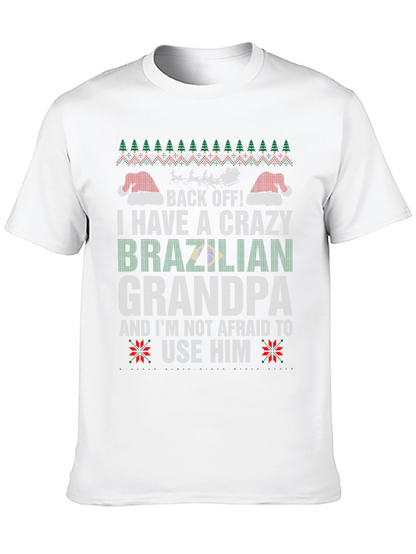 Crazy Brazilian Grandpa Christmas T-Shirt
