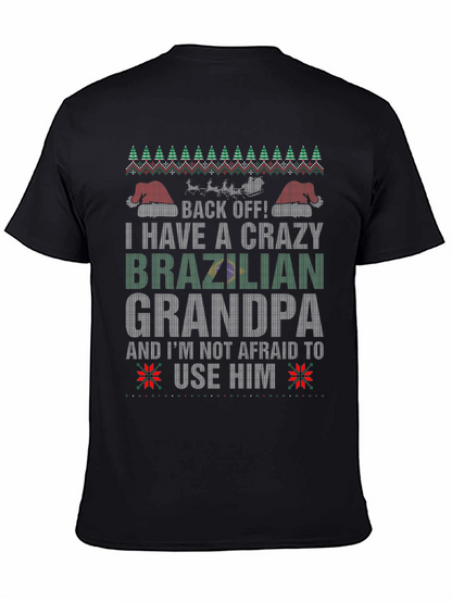 Crazy Brazilian Grandpa Christmas T-Shirt
