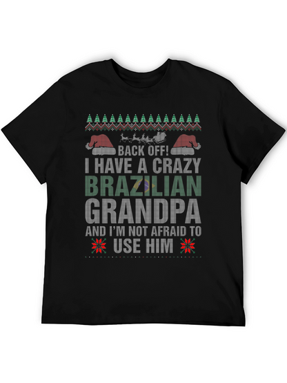 Crazy Brazilian Grandpa Christmas T-Shirt