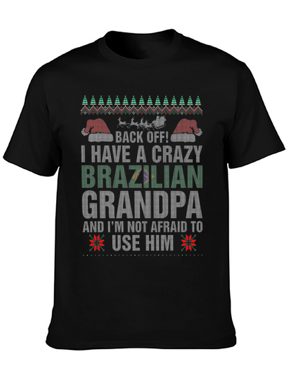 Crazy Brazilian Grandpa Christmas T-Shirt
