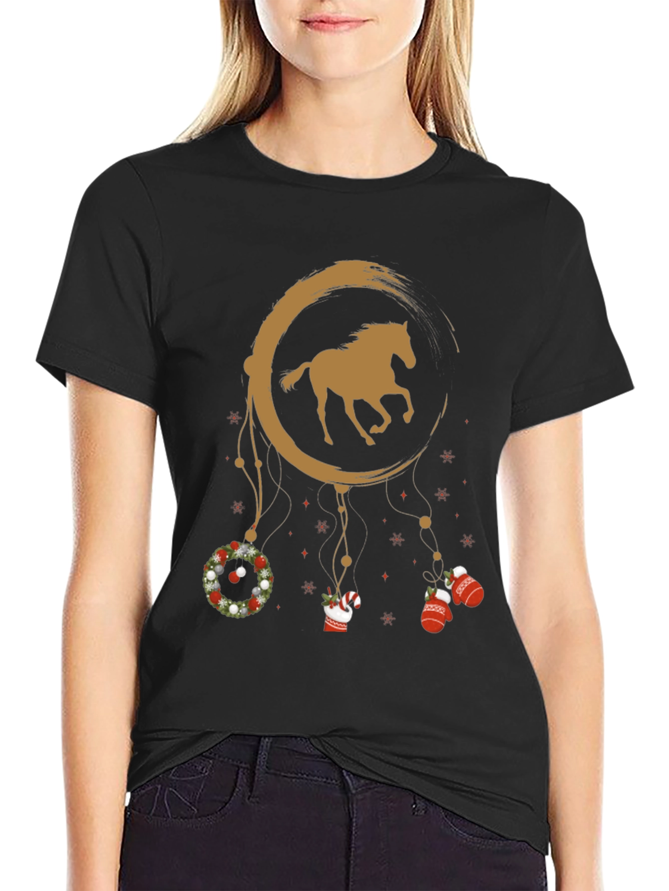 Horse Christmas Dreamcatcher Graphic Tee