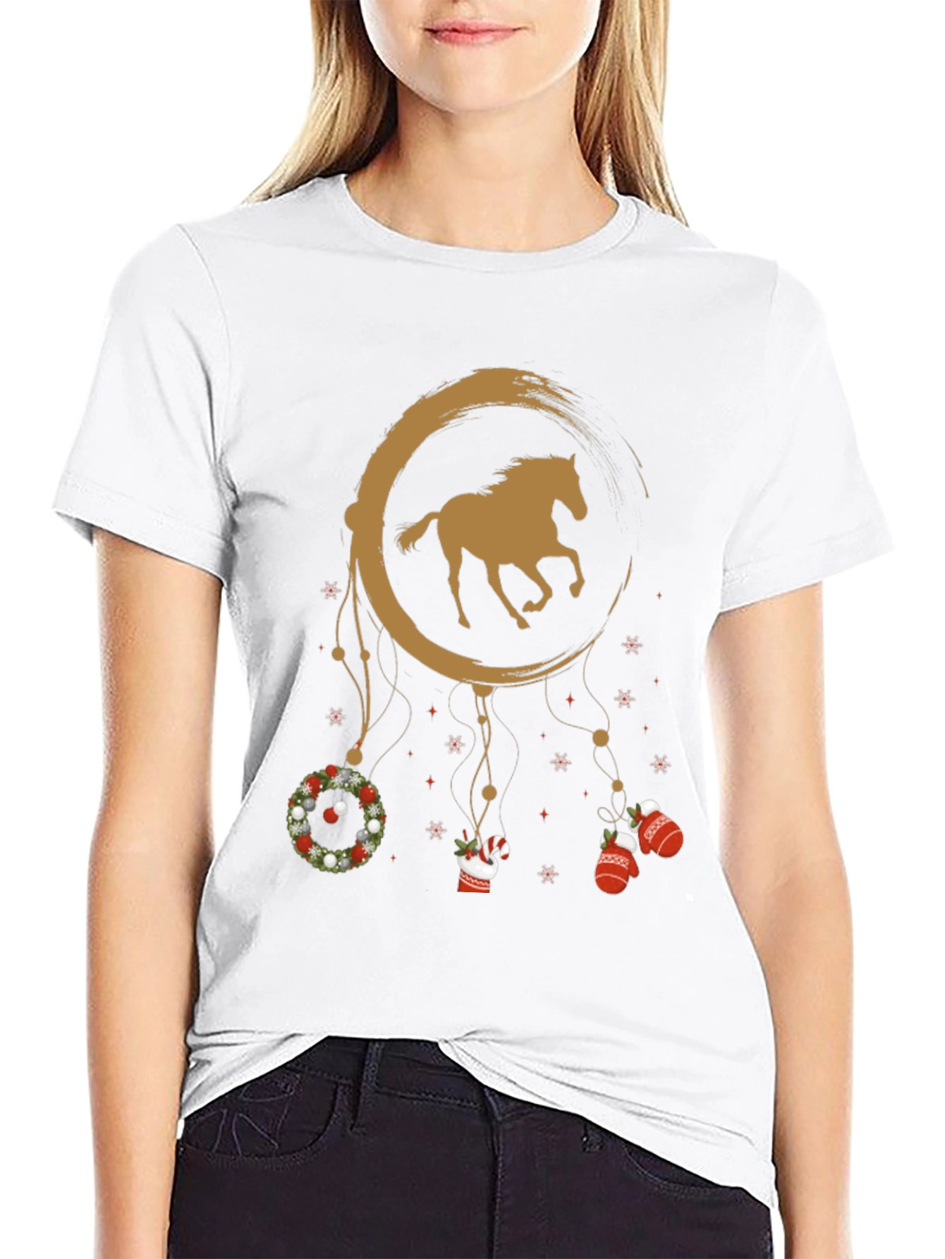 Horse Christmas Dreamcatcher Graphic Tee