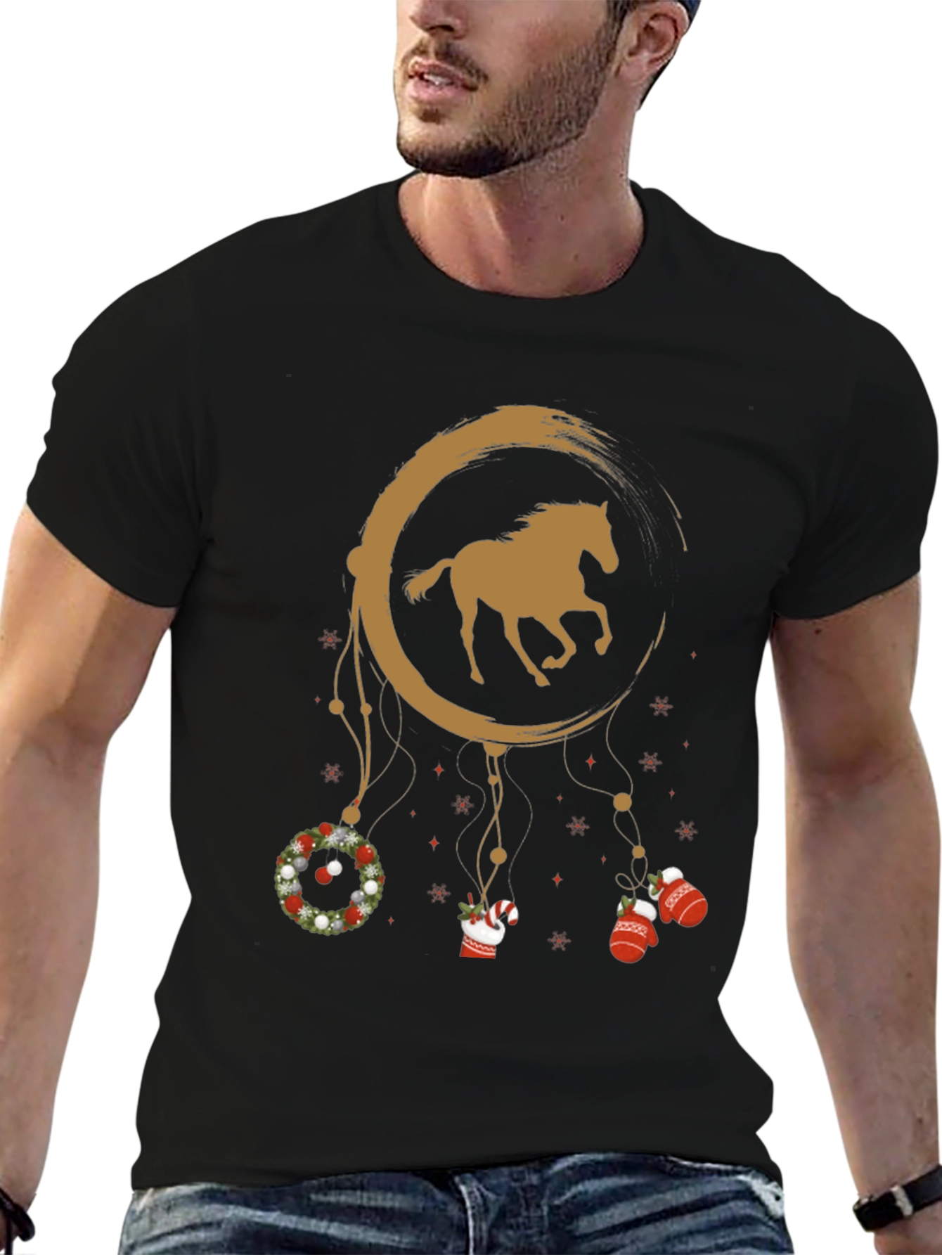 Horse Christmas Dreamcatcher Graphic Tee