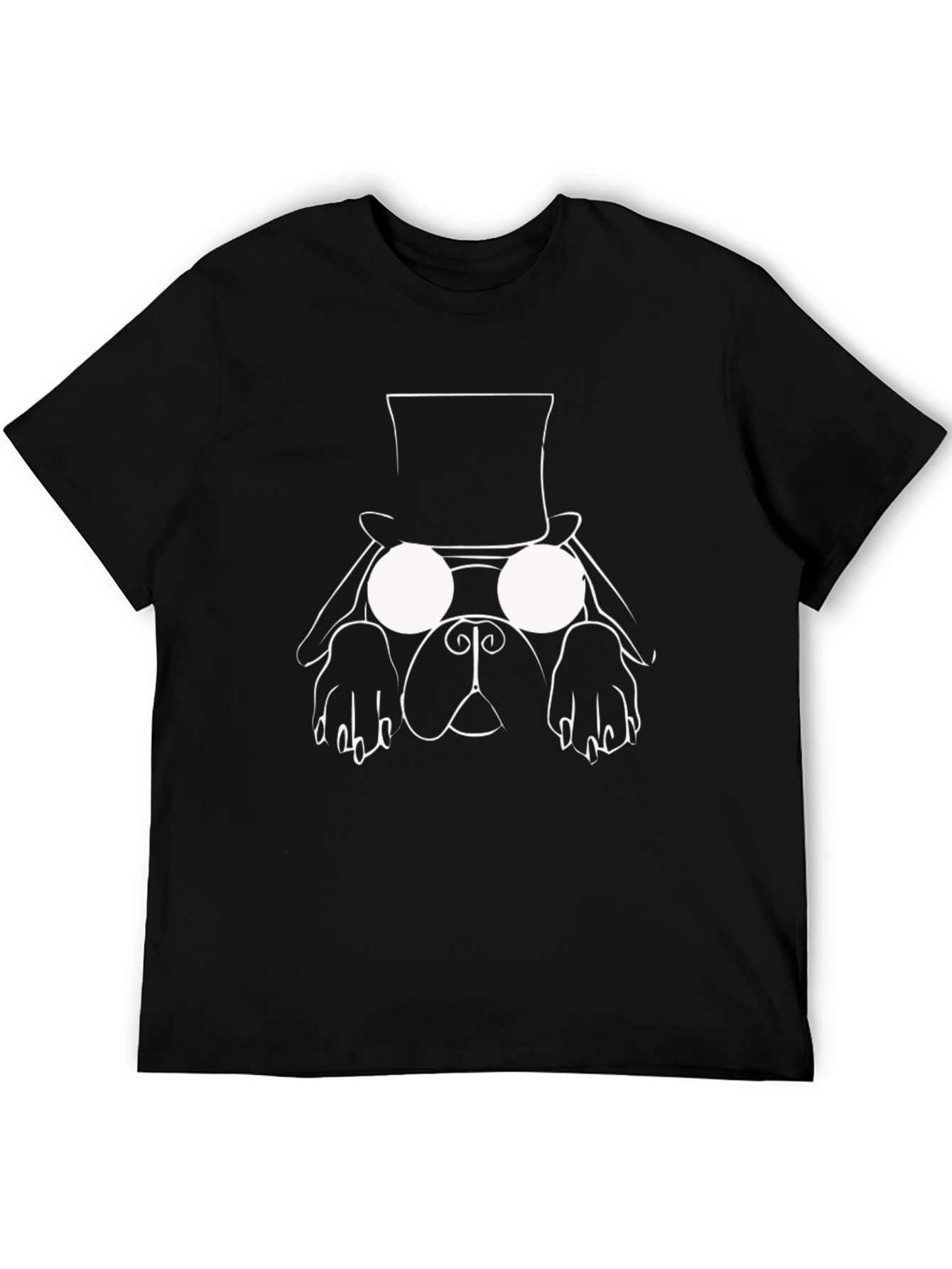 Dog with Hat Graphic Tee - Black T-Shirt