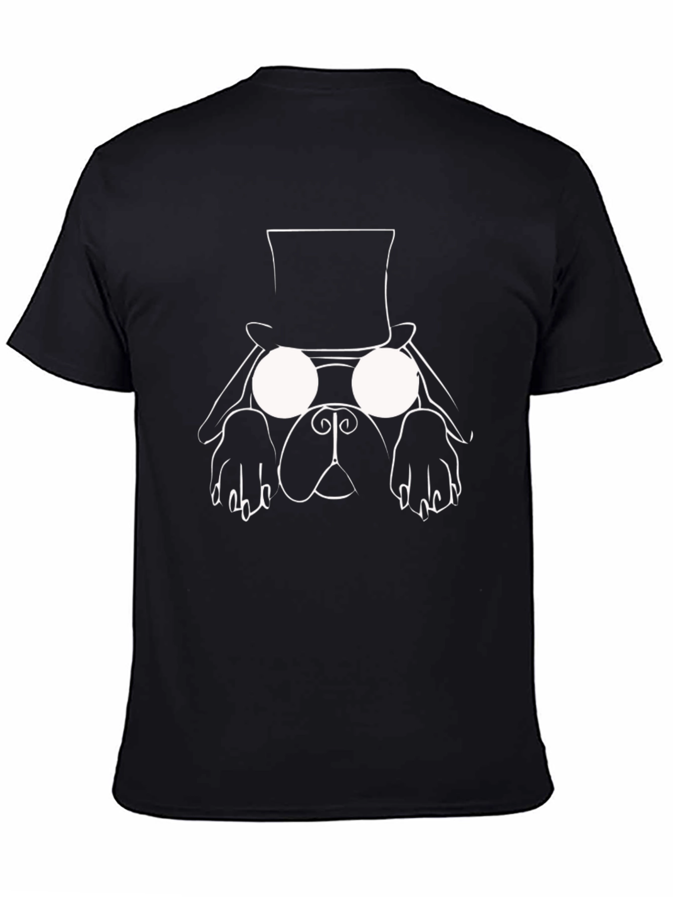 Dog with Hat Graphic Tee - Black T-Shirt