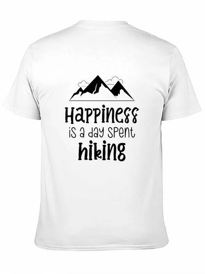 Happiness Hiking T-Shirt Black Comfort Fit