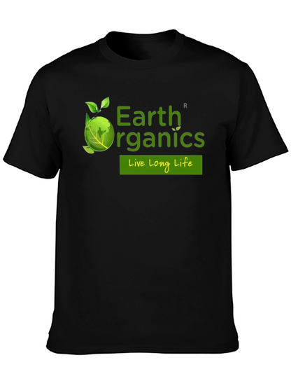 Earth Organics Black T-Shirt - Live Long Life