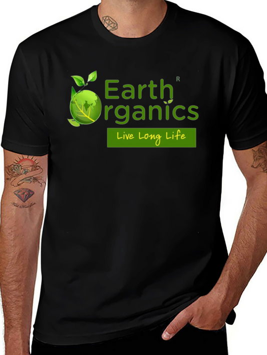Earth Organics Black T-Shirt - Live Long Life