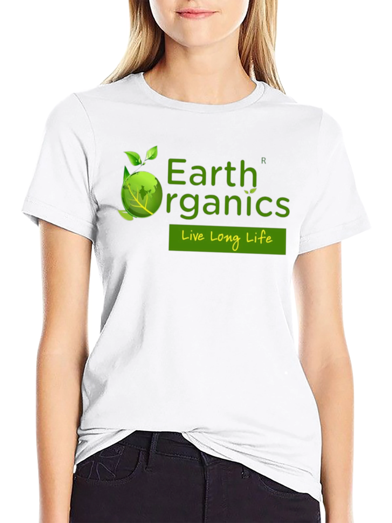 Earth Organics Black T-Shirt - Live Long Life