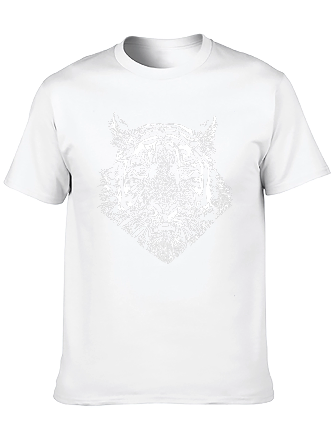 Tiger Graphic Tee - Black Cotton T-Shirt