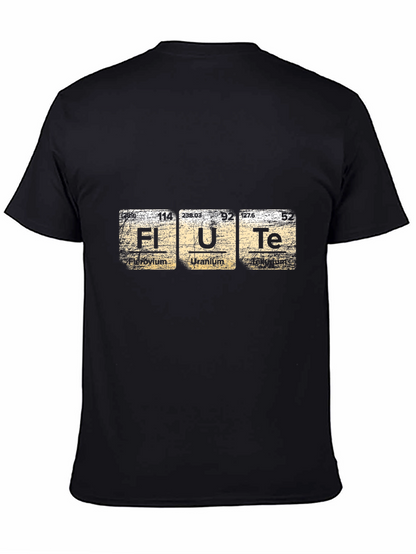 Flute Periodic Table Black T-Shirt