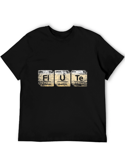 Flute Periodic Table Black T-Shirt
